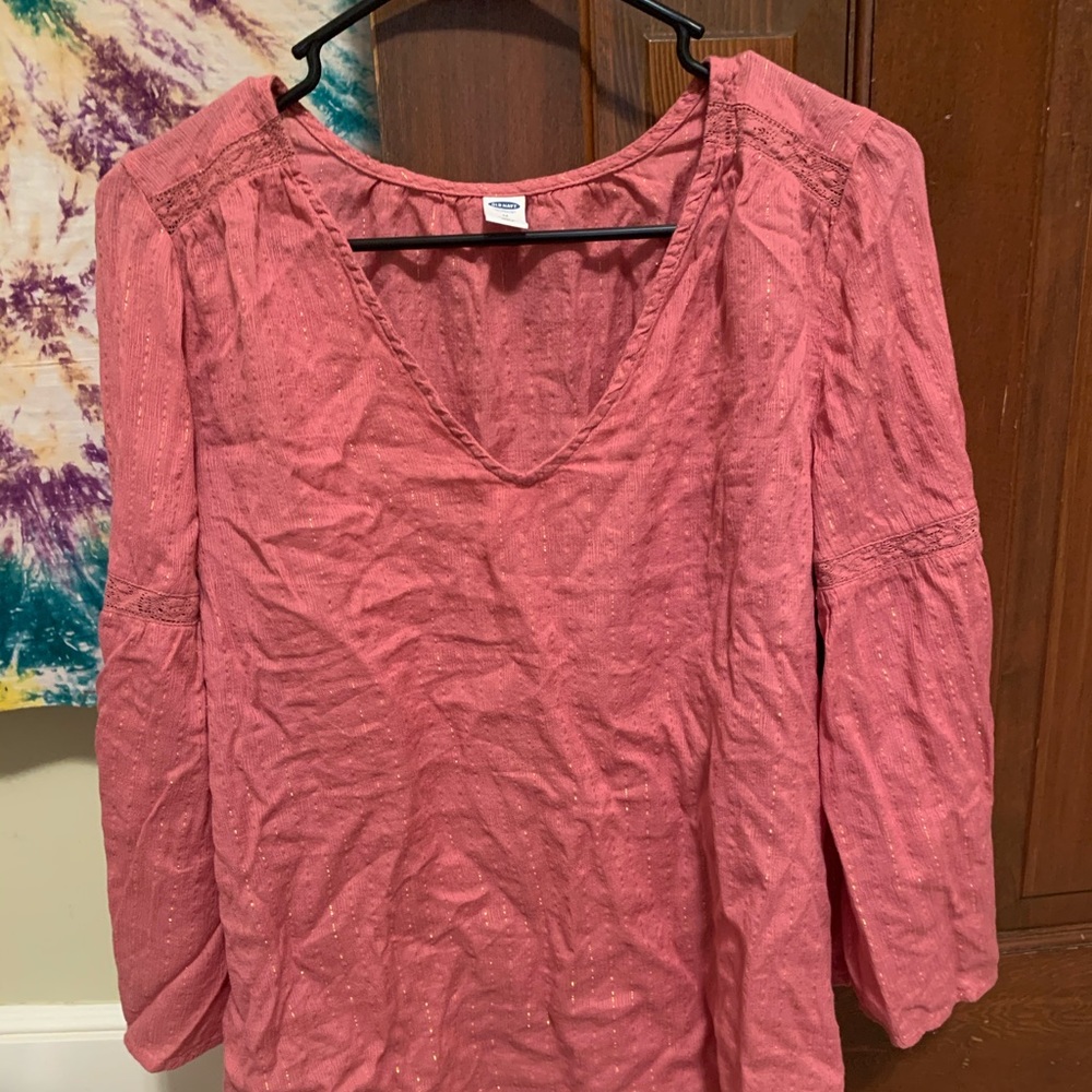 Pink and gold top